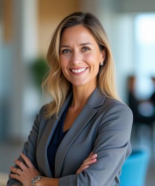 Olivia Martin, CEO with confident professional pose